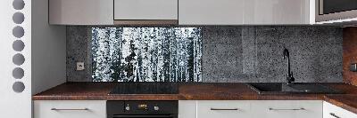 Pannello paraschizzi cucina in motivo betulla