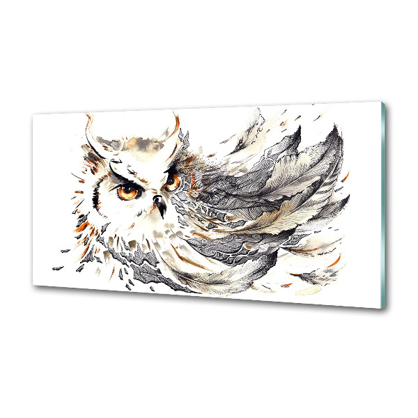 Pannello paraschizzi cucina con motivo a gufo