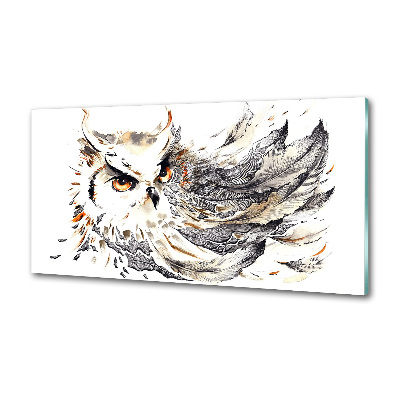 Pannello paraschizzi cucina con motivo a gufo