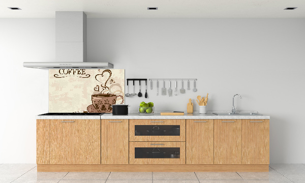 Rivestimento parete cucina in finitura caffè aromatico