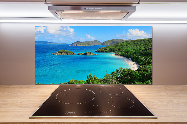 Rivestimento parete cucina con motivo Isole Vergini