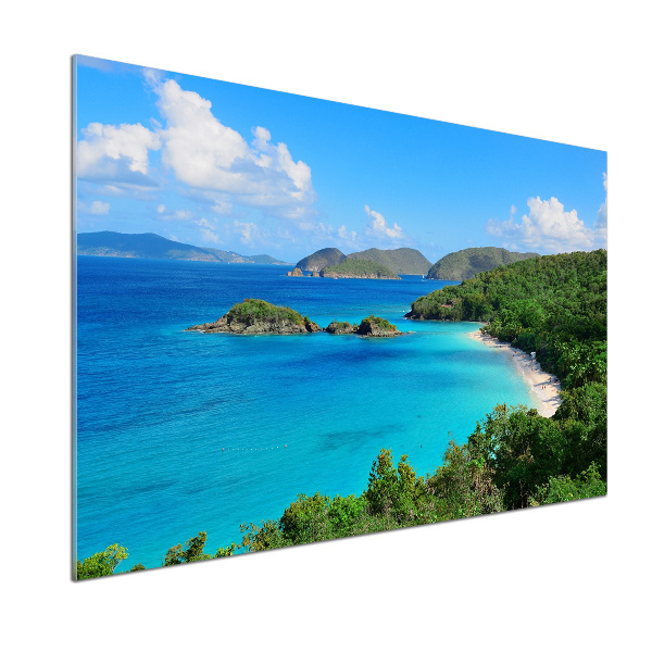 Rivestimento parete cucina con motivo Isole Vergini