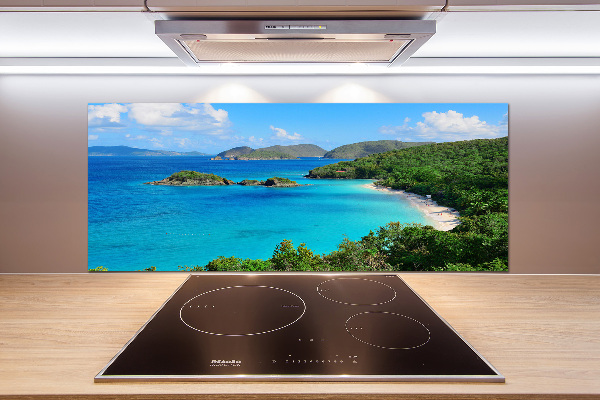 Rivestimento parete cucina con motivo Isole Vergini