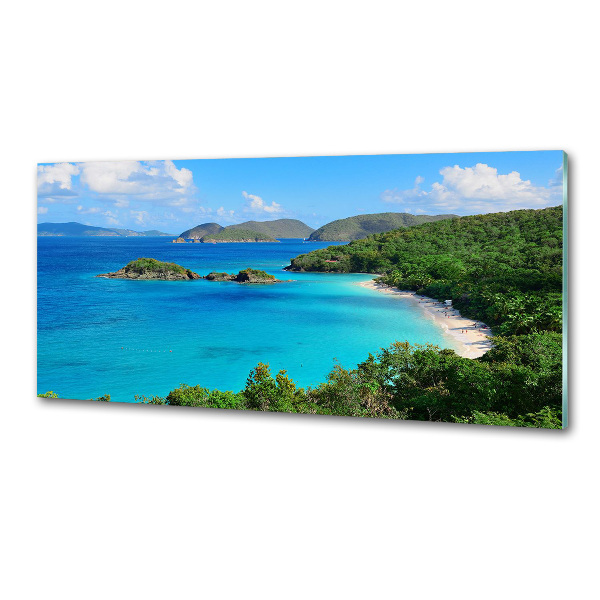 Rivestimento parete cucina con motivo Isole Vergini