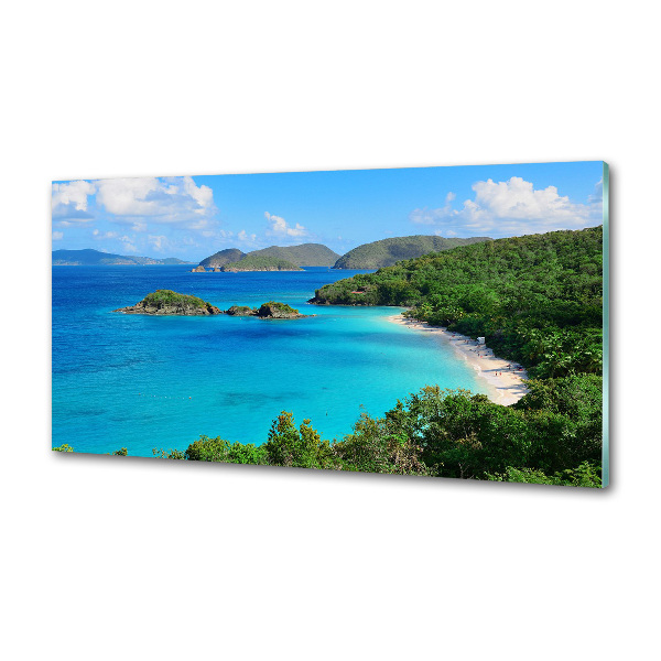 Rivestimento parete cucina con motivo Isole Vergini