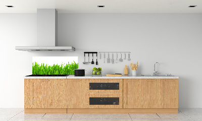 Rivestimento parete cucina con motivo a erba