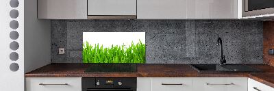 Rivestimento parete cucina con motivo a erba