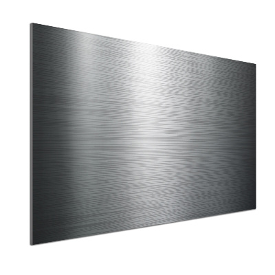 Pannello retrocucina con finitura metallica come sfondo