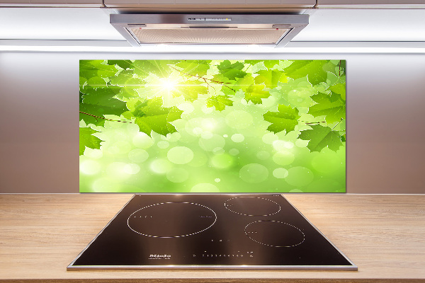 Pannello paraschizzi cucina con motivo a foglie di ippocastano