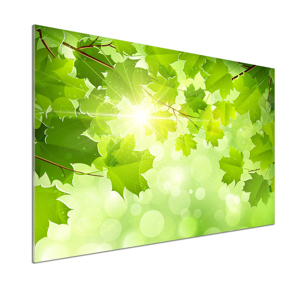 Pannello paraschizzi cucina con motivo a foglie di ippocastano