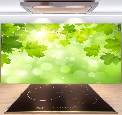 Pannello paraschizzi cucina con motivo a foglie di ippocastano
