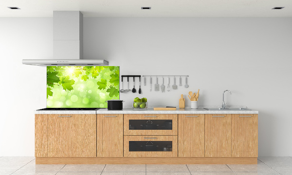 Pannello paraschizzi cucina con motivo a foglie di ippocastano