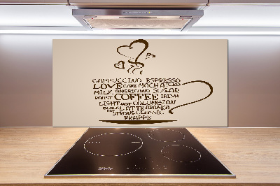 Pannello retrocucina con stampa raffigurante una tazza di caffè