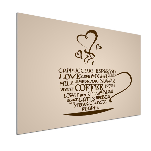 Pannello retrocucina con stampa raffigurante una tazza di caffè