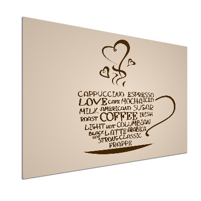 Pannello retrocucina con stampa raffigurante una tazza di caffè