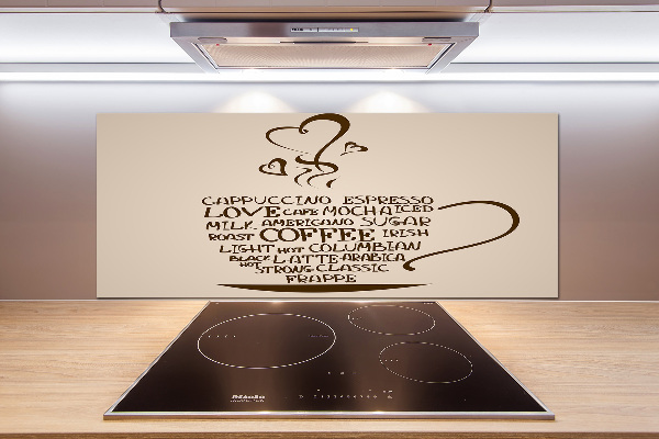 Pannello retrocucina con stampa raffigurante una tazza di caffè