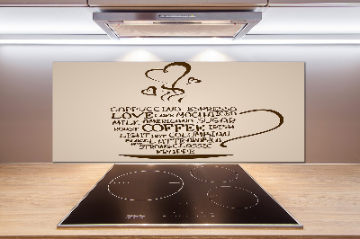 Pannello retrocucina con stampa raffigurante una tazza di caffè