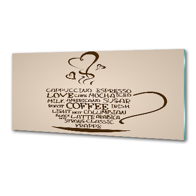 Pannello retrocucina con stampa raffigurante una tazza di caffè