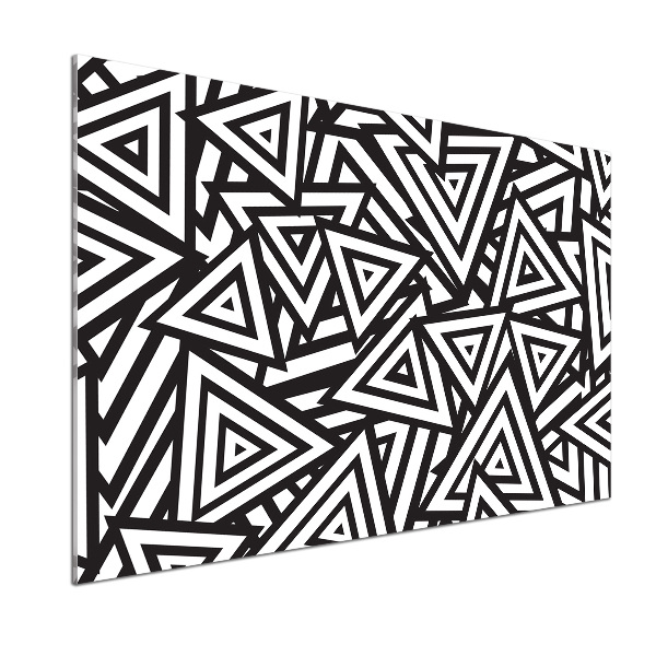 Pannello paraschizzi cucina con motivo a triangoli come sfondo