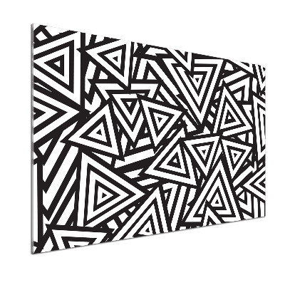 Pannello paraschizzi cucina con motivo a triangoli come sfondo