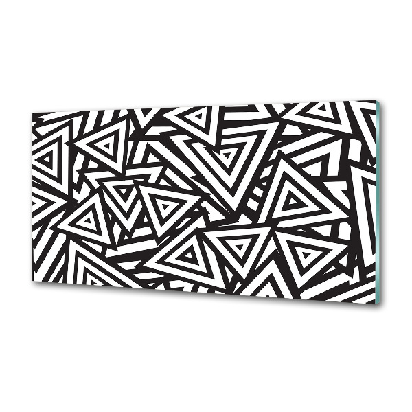 Pannello paraschizzi cucina con motivo a triangoli come sfondo