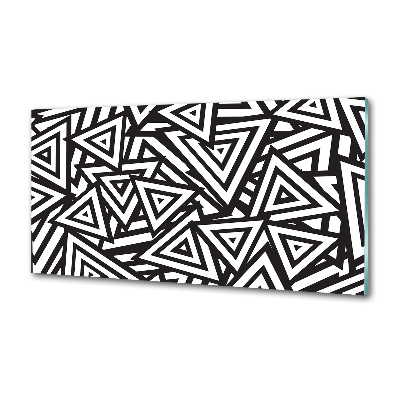 Pannello paraschizzi cucina con motivo a triangoli come sfondo