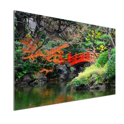 Pannello retrocucina con stampa a tema giardino giapponese