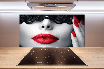 Pannello paraschizzi cucina con motivo a pizzo