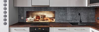 Rivestimento parete cucina con motivo Colazione per area cucina