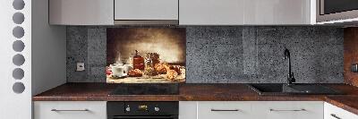 Rivestimento parete cucina con motivo Colazione per area cucina