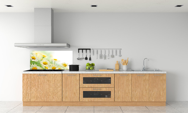 Rivestimento parete cucina con motivo a margherite