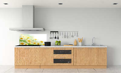 Rivestimento parete cucina con motivo a margherite