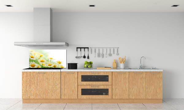 Rivestimento parete cucina con motivo a margherite