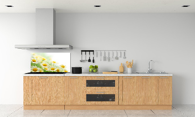 Rivestimento parete cucina con motivo a margherite