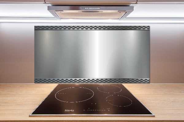 Pannello paraschizzi cucina con motivo a sfondo metallico