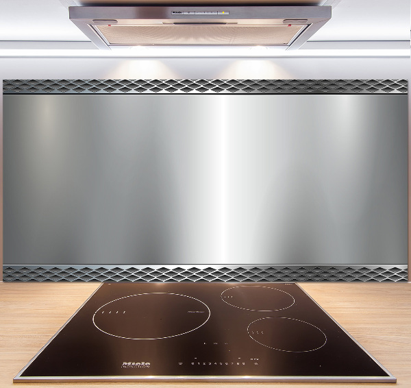 Pannello paraschizzi cucina con motivo a sfondo metallico