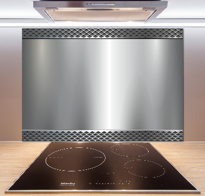 Pannello paraschizzi cucina con motivo a sfondo metallico