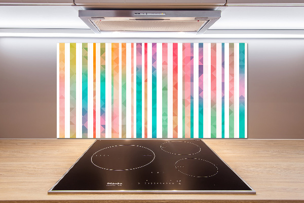 Rivestimento parete cucina con strisce arcobaleno
