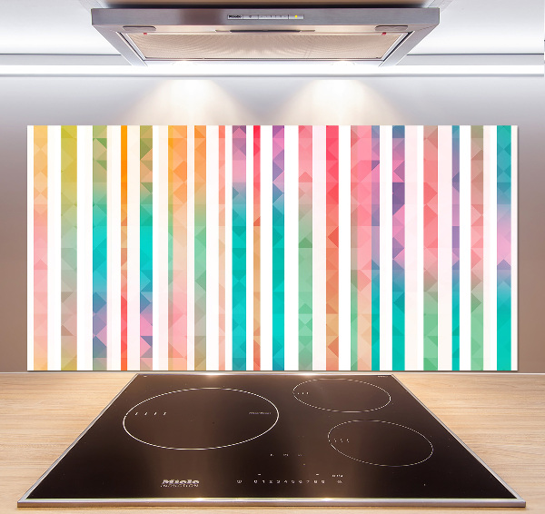 Rivestimento parete cucina con strisce arcobaleno