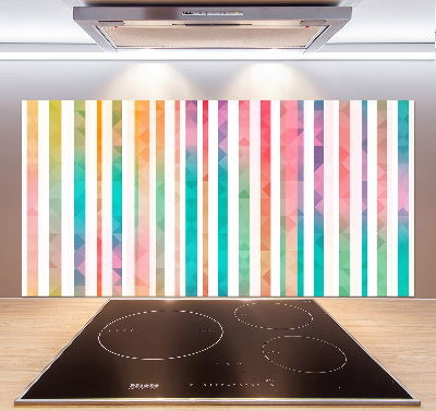 Rivestimento parete cucina con strisce arcobaleno