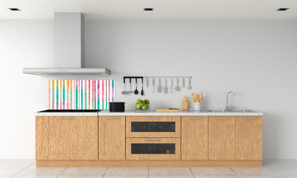 Rivestimento parete cucina con strisce arcobaleno