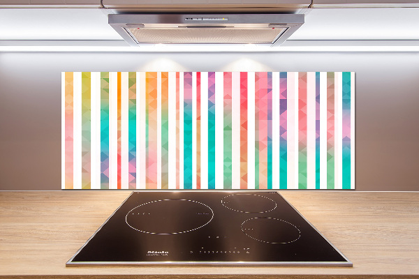 Rivestimento parete cucina con strisce arcobaleno