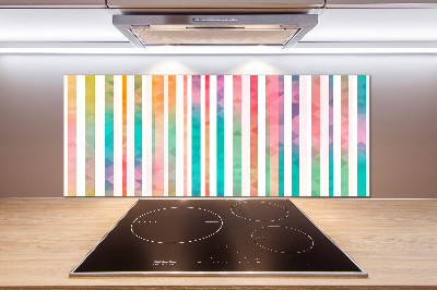 Rivestimento parete cucina con strisce arcobaleno