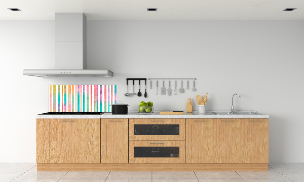 Rivestimento parete cucina con strisce arcobaleno