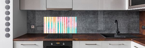 Rivestimento parete cucina con strisce arcobaleno
