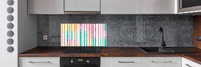 Rivestimento parete cucina con strisce arcobaleno