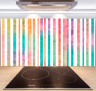 Rivestimento parete cucina con strisce arcobaleno
