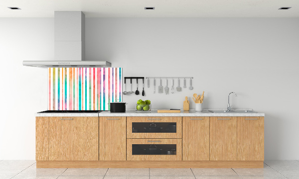 Rivestimento parete cucina con strisce arcobaleno