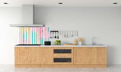 Rivestimento parete cucina con strisce arcobaleno