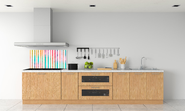 Rivestimento parete cucina con strisce arcobaleno